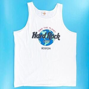 90s Hard Rock Cafe Boston Save the Planet tank top 1990s vintage